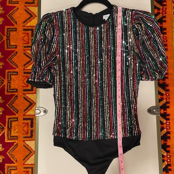 NWT Lovers + Friends Sequined Bodysuit (Size S) - Picture 14 of 16